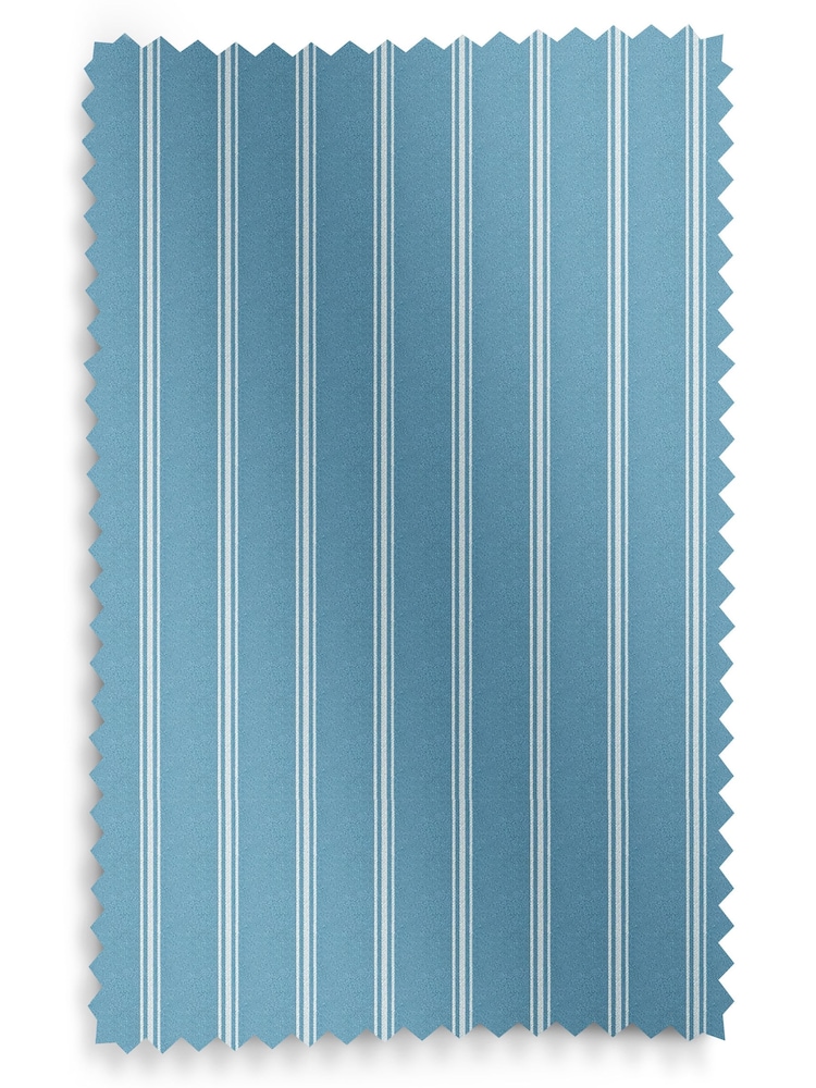 Laura Ashley Seaspray Blue Burnsall Stripe Made To Measure Curtains - Image 9 of 9