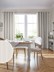 Laura Ashley White Sands Pink Burnsall Stripe Made To Measure Curtains - Image 1 of 6