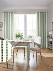 Laura Ashley Smoke Green Candy Stripe Made To Measure Curtains - Image 2 of 7