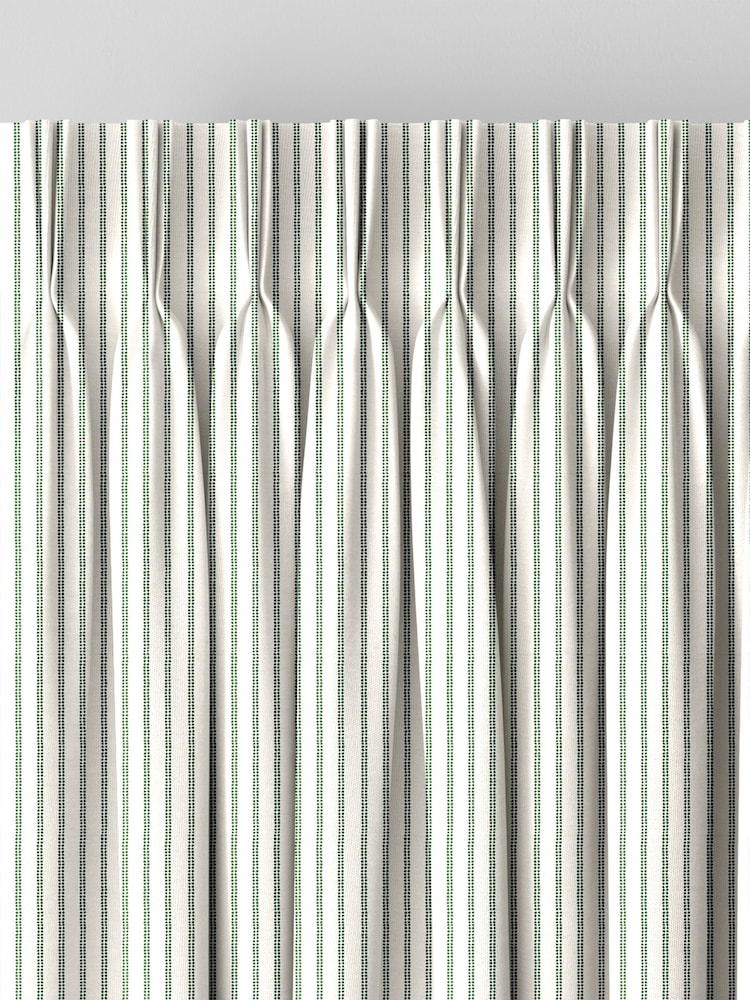 Laura Ashley Smoke Green Candy Stripe Made To Measure Curtains - Image 7 of 7