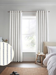 Laura Ashley French Navy Blue Candy Stripe Made To Measure Curtains - Image 1 of 9