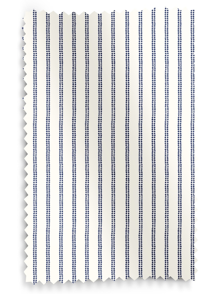 Laura Ashley French Navy Blue Candy Stripe Made To Measure Curtains - Image 9 of 9
