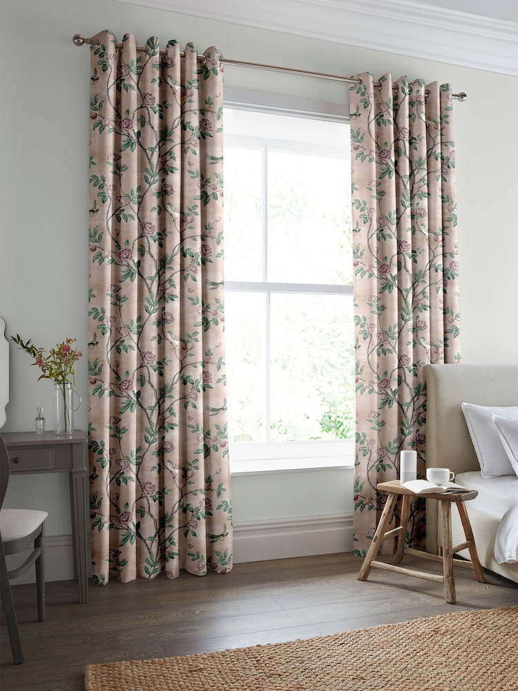 Laura Ashley Blush Pink Eglantine Made To Measure Curtains - Image 2 of 7