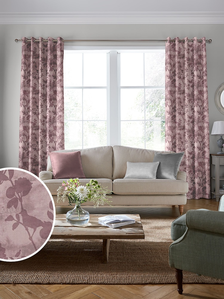 Laura Ashley Mulberry Purple Eglantine Made To Measure Curtains - Image 1 of 9