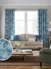 Laura Ashley Seaspray Blue Eglantine Made To Measure Curtains - Image 1 of 9