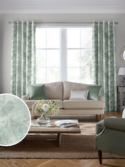 Laura Ashley Smoke Green Eglantine Made To Measure Curtains - Image 1 of 8