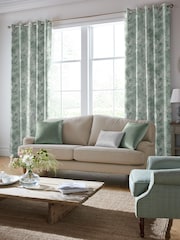 Laura Ashley Smoke Green Eglantine Made To Measure Curtains - Image 2 of 8
