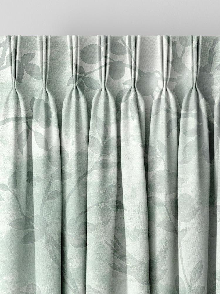 Laura Ashley Smoke Green Eglantine Made To Measure Curtains - Image 6 of 8
