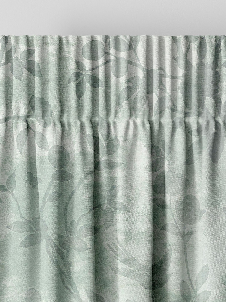 Laura Ashley Smoke Green Eglantine Made To Measure Curtains - Image 7 of 8