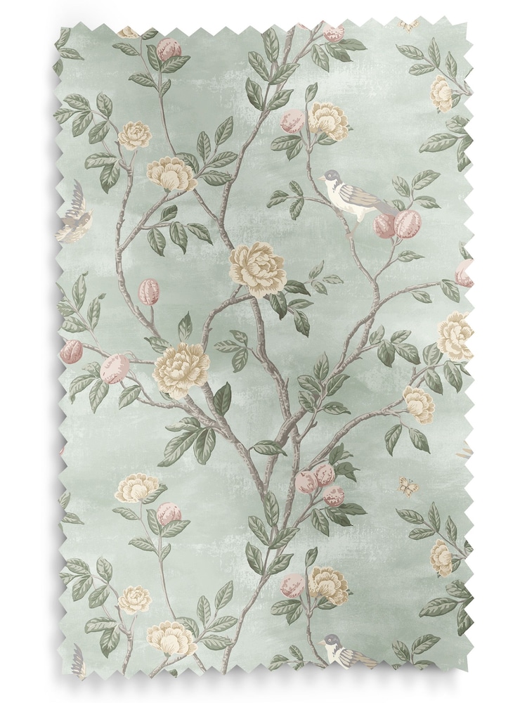Laura Ashley Smoke Green Eglantine Made To Measure Curtains - Image 8 of 8