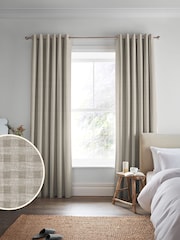 Laura Ashley Almond Brown Gingham Made To Measure Curtains - Image 1 of 9