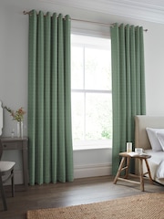 Laura Ashley Smoke Green Gingham Made To Measure Curtains - Image 2 of 9