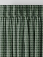 Laura Ashley Smoke Green Gingham Made To Measure Curtains - Image 5 of 9