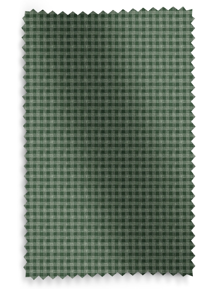 Laura Ashley Smoke Green Gingham Made To Measure Curtains - Image 9 of 9