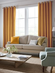 Laura Ashley Dijon Yellow Gingham Made To Measure Curtains - Image 2 of 9