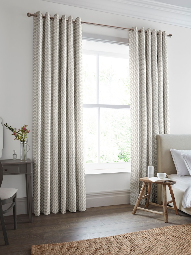 Laura Ashley Dark Dove Grey Lady Fern Made To Measure Curtains - Image 2 of 8