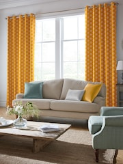 Laura Ashley Dijon Yellow Lady Fern Made To Measure Curtains - Image 2 of 8