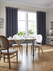 Laura Ashley French Navy Blue Lady Fern Made To Measure Curtains - Image 1 of 5