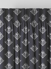 Laura Ashley French Navy Blue Lady Fern Made To Measure Curtains - Image 5 of 5