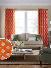 Laura Ashley Tomato Red Lady Fern Made To Measure Curtains - Image 1 of 7
