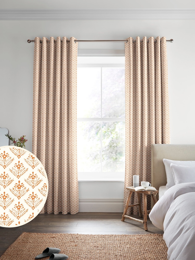 Laura Ashley Tomato Red Lady Fern Made To Measure Curtains - Image 1 of 6