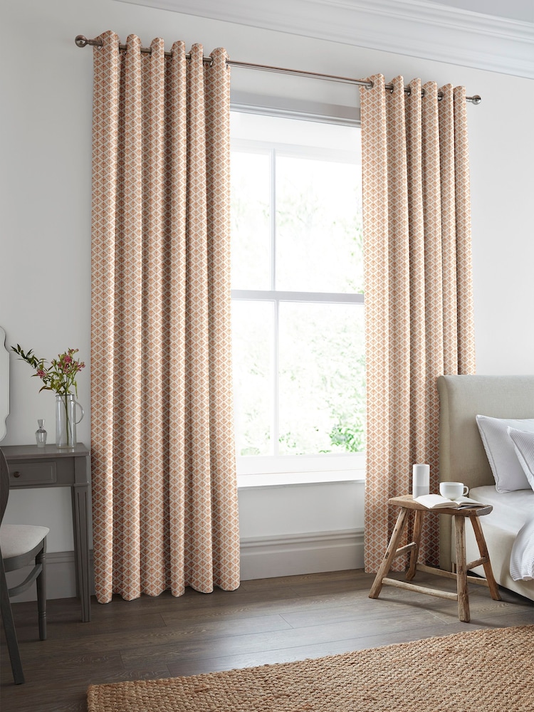 Laura Ashley Tomato Red Lady Fern Made To Measure Curtains - Image 2 of 6