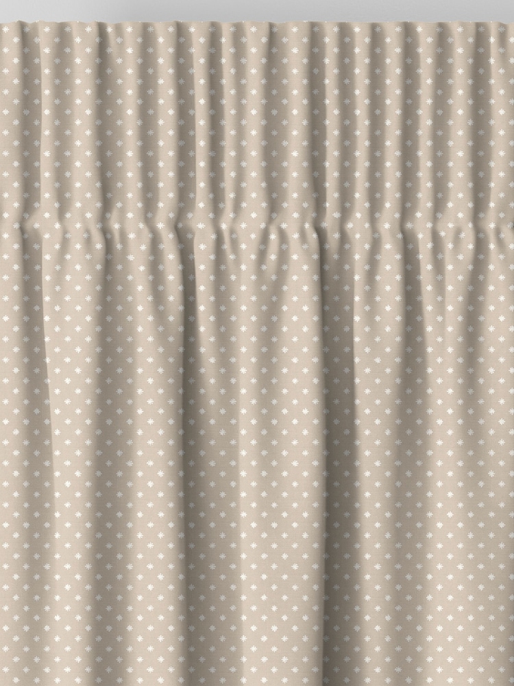 Laura Ashley Almond Natural Louise Star Made To Measure Curtains - Image 6 of 9