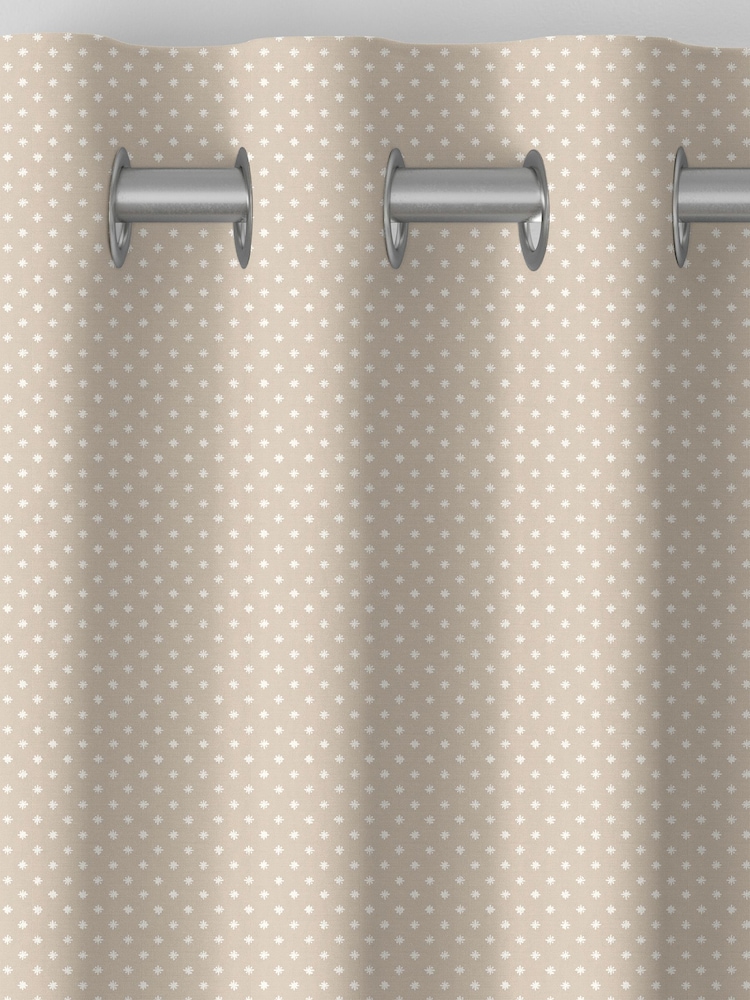 Laura Ashley Almond Natural Louise Star Made To Measure Curtains - Image 7 of 9