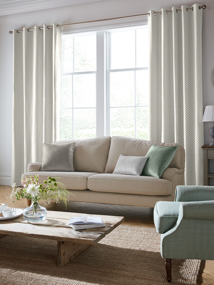 Laura Ashley Silver Louise Star Made To Measure Curtains - Image 2 of 9