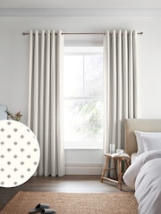 Laura Ashley Steel Grey Louise Star Made To Measure Curtains - Image 1 of 9