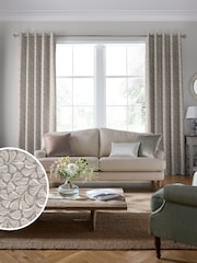Laura Ashley Almond Brown Maidenhair Woven Made To Measure Curtains - Image 1 of 9