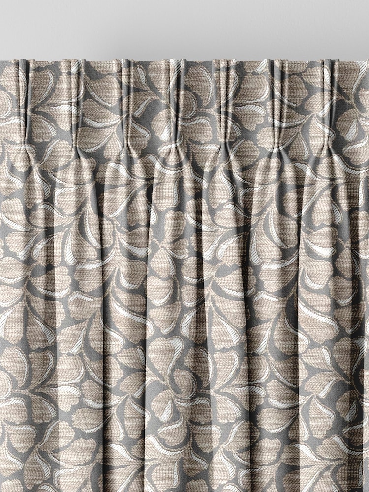 Laura Ashley Almond Brown Maidenhair Woven Made To Measure Curtains - Image 5 of 9
