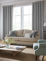Laura Ashley Steel Grey Maidenhair Woven Made To Measure Curtains - Image 2 of 9