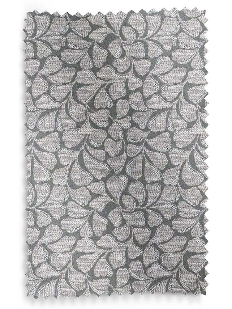 Laura Ashley Steel Grey Maidenhair Woven Made To Measure Curtains - Image 9 of 9