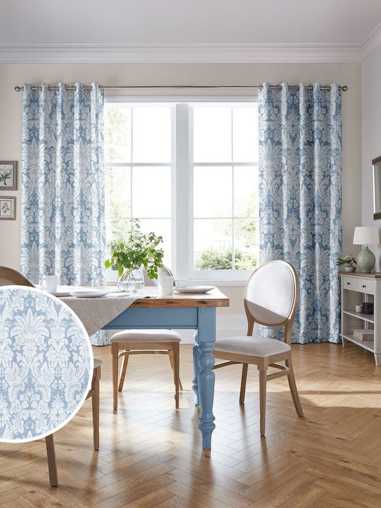 Laura Ashley Seaspray Blue Martigues Made To Measure Curtains - Image 2 of 9