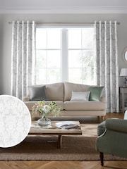 Laura Ashley Silver Martigues Made To Measure Curtains - Image 1 of 9