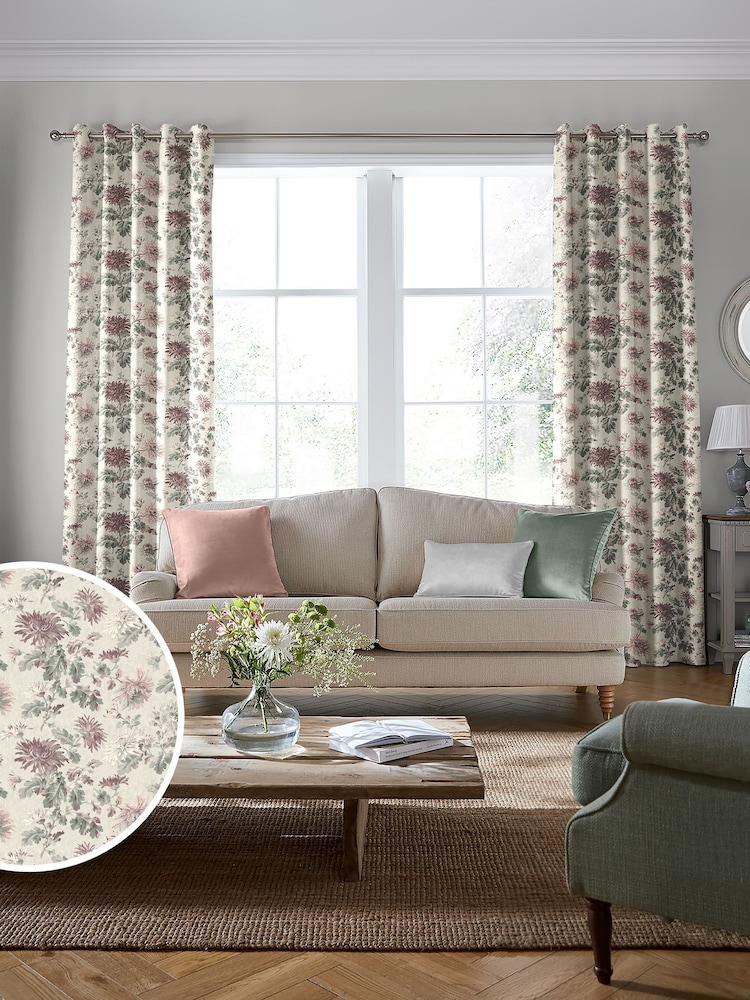 Laura Ashley Mulberry Purple Maryam Made To Measure Curtains - Image 2 of 9