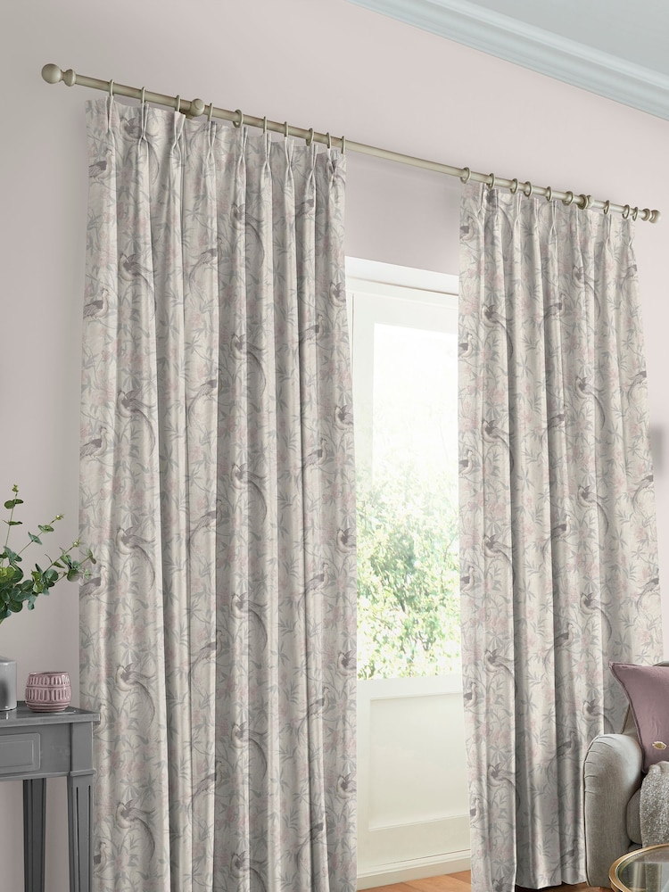 Laura Ashley Moonbeam Osterley Birds Made To Measure Curtains - Image 2 of 8