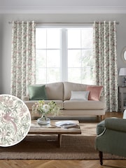 Laura Ashley Mulberry Purple Osterley Birds Made To Measure Curtains - Image 2 of 9