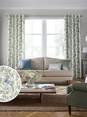 Laura Ashley Seaspray Blue Osterley Birds Made To Measure Curtains - Image 1 of 9