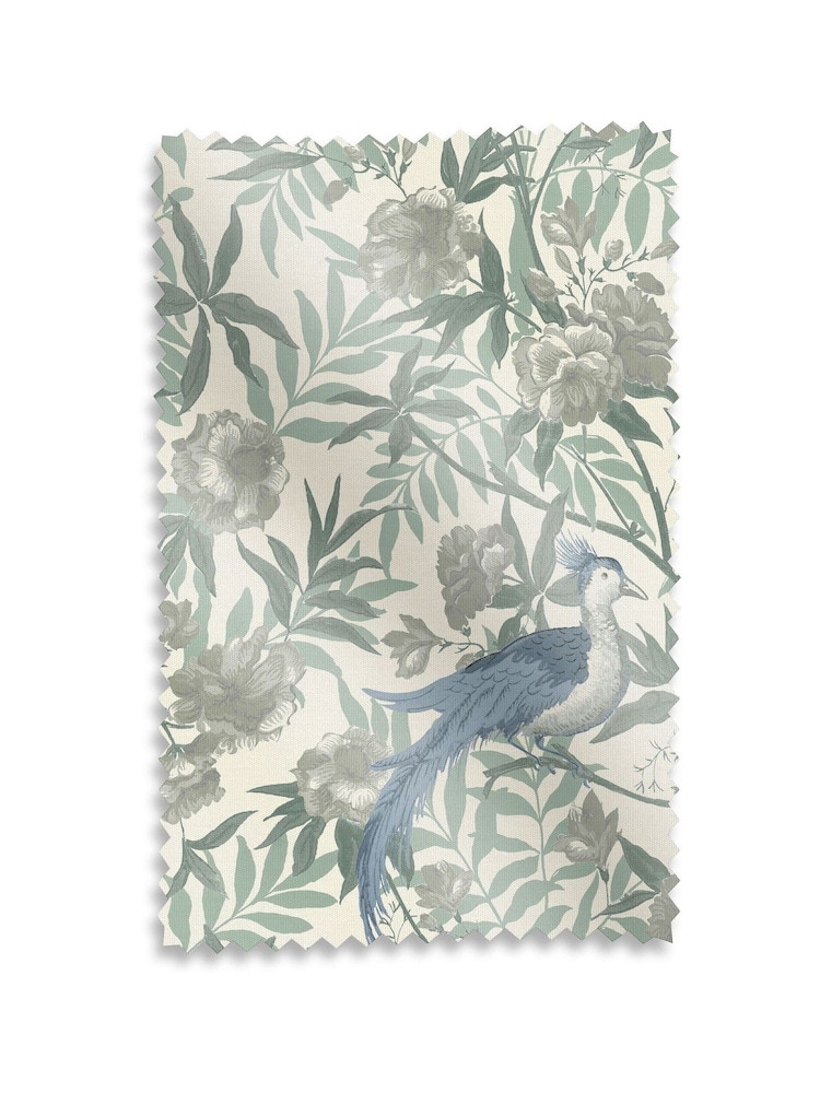 Laura Ashley Seaspray Blue Osterley Birds Made To Measure Curtains - Image 9 of 9