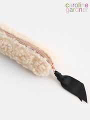 Caroline Gardner Cream 100% Cotton Borg Pencil Case - Image 1 of 2