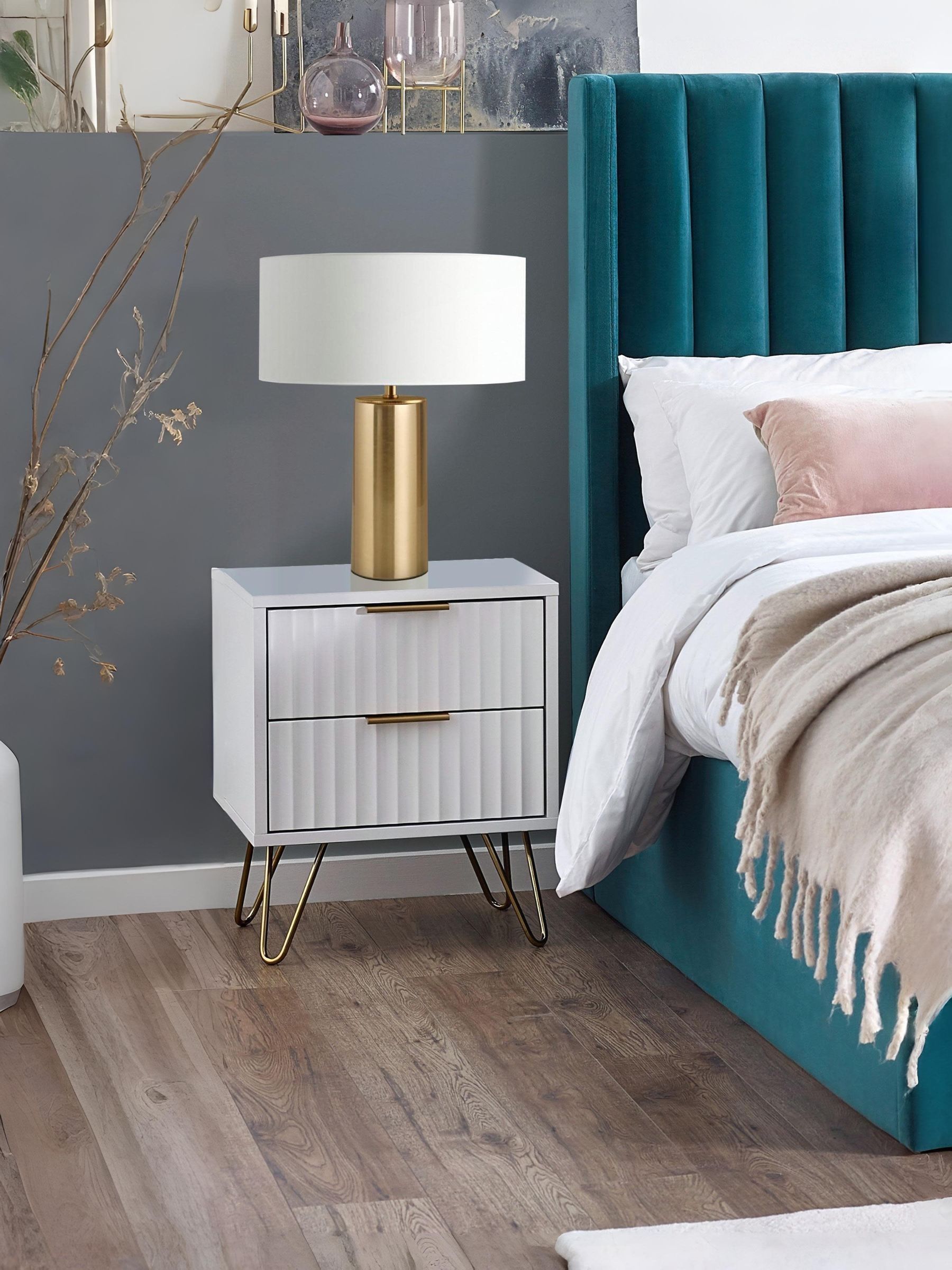 Julian Bowen Unisex White Murano Drawer Bedside Table In Size 2 - Image 7