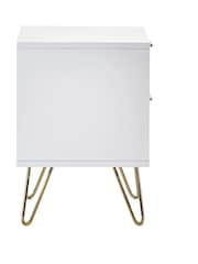 Julian Bowen White Murano 2 Drawer Bedside Table - Image 7 of 8