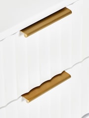 Julian Bowen White Murano 2 Drawer Bedside Table - Image 8 of 8