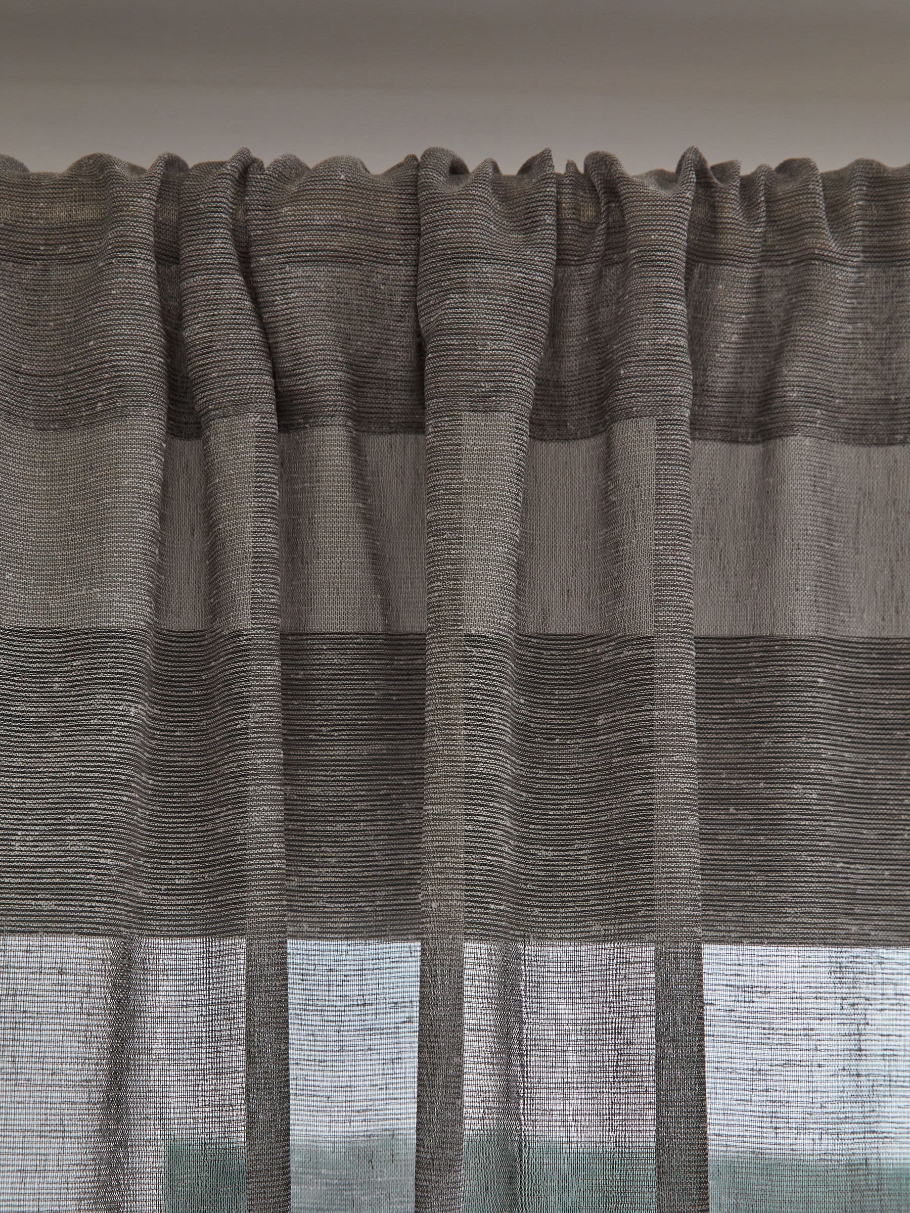 Buy Grey Linen Look Voile Slot Top Sheer Panel Curtain from Next USA