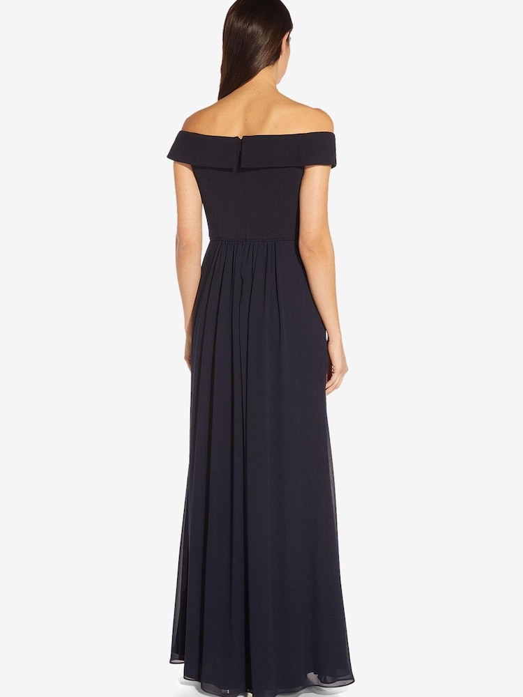 Adrianna Papell Crepe Chiffon Gown - Image 3 of 5