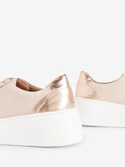 Nude Lace Up Signature Forever Comfort® Leather Chunky Wedges Platform Trainers - Image 7 of 7