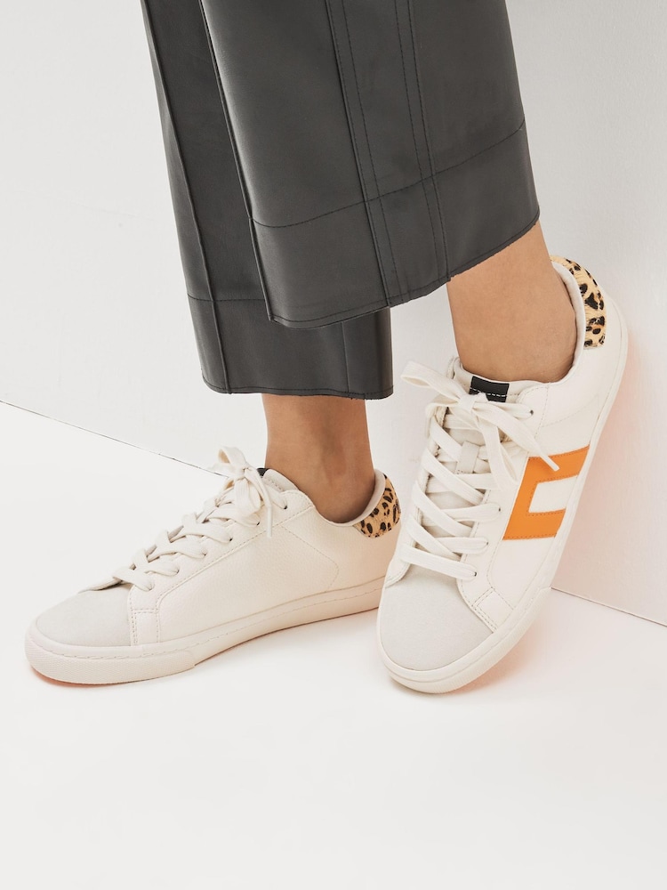 White/Orange Forever Comfort® N Logo Slim Sole Trainers - Image 1 of 6 White/Orange Forever Comfort® N Logo Slim Sole Trainers - Image 1 of 6
