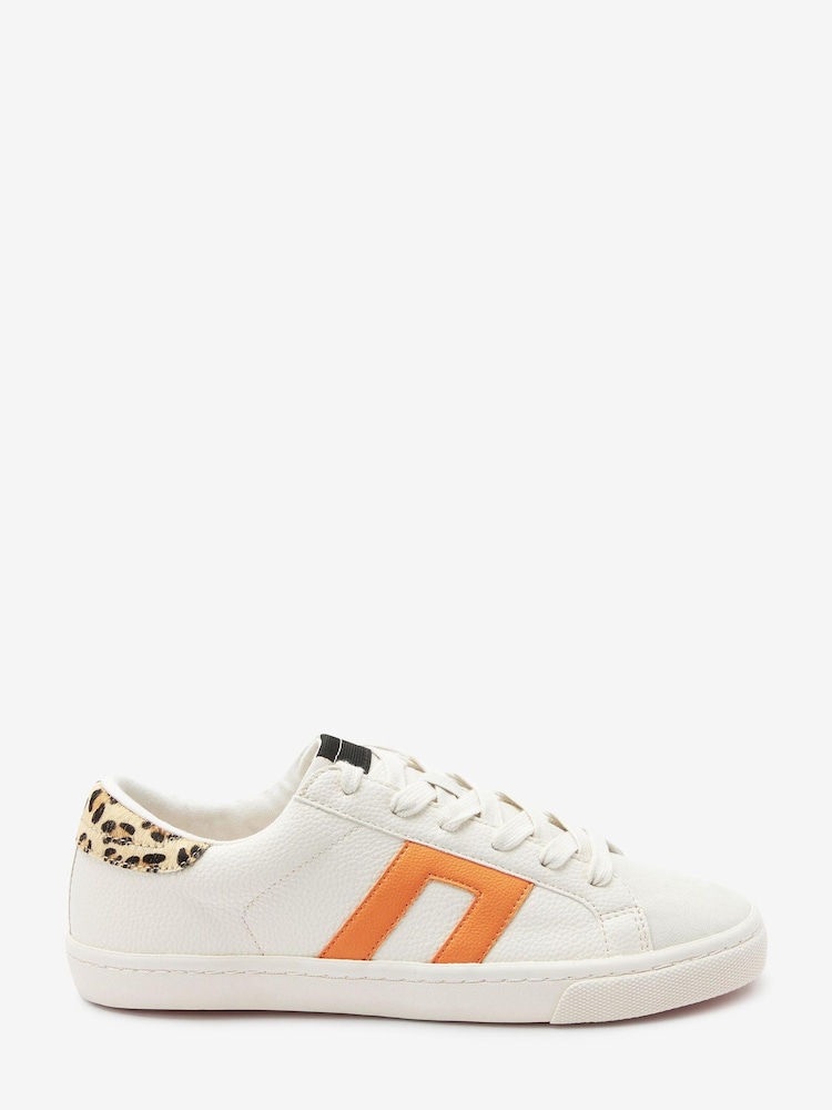 White/Orange Forever Comfort® N Logo Slim Sole Trainers - Image 2 of 6 White/Orange Forever Comfort® N Logo Slim Sole Trainers - Image 2 of 6